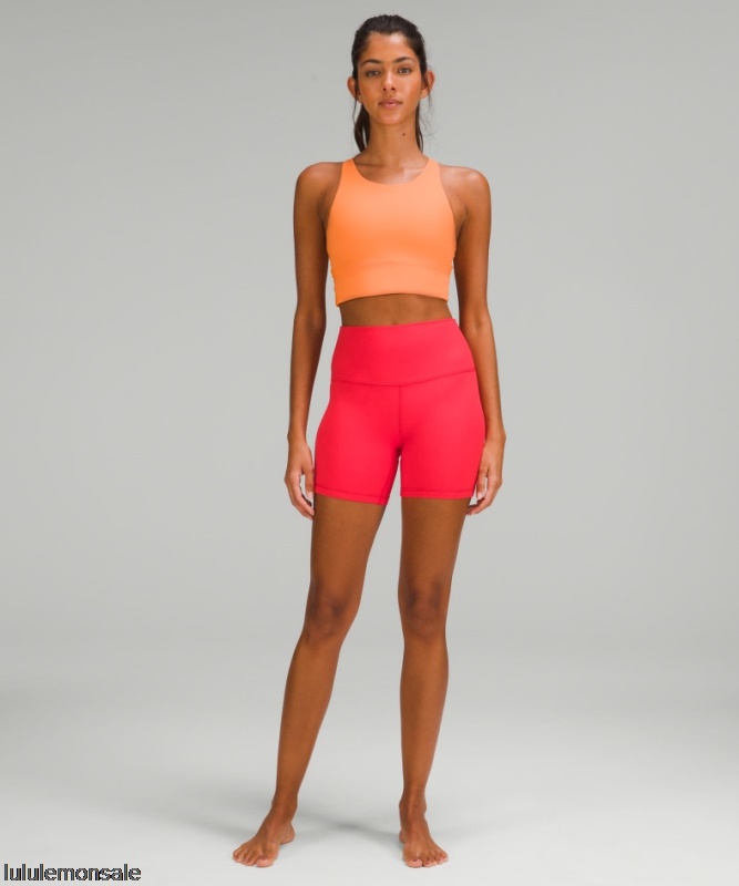 Lululemon Damen DELULU117 | Ausrichten Hochhaus Kurz 6 Liebe Rot